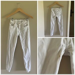 White Gwenevere 7 For All Mankind Skinny Jeans Size 23